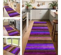 SUCERU Runner Rugs Non-Slip Washable Carpet Runners for Hallway Brown Purple Blue Indoor Entryway Mats 120X250CM Area Carpets Living Room Bedroom Kitchen Floor Mat Doormat