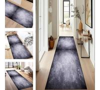 SUCERU Runner Rugs Non-Slip Washable Carpet Runners for Hallway Gray White Abstract Antifouling Indoor Entryway Mats 60X100CM Polyester Area Carpets Living Room Bedroom Kitchen Floor Mat Doormat
