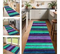 SUCERU Runner Rugs Non-Slip Washable Carpet Runners for Hallway Green Blue Purple Indoor Entryway Mats 120X300CM Area Carpets Living Room Bedroom Kitchen Floor Mat Doormat