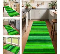 SUCERU Runner Rugs Non-Slip Washable Carpet Runners for Hallway Green Indoor Entryway Mats 120X300CM Area Carpets Living Room Bedroom Kitchen Floor Mat Doormat