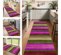 SUCERU Runner Rugs Non-Slip Washable Carpet Runners for Hallway Green Pink Purple Red Indoor Entryway Mats 120X300CM Area Carpets Living Room Bedroom Kitchen Floor Mat Doormat