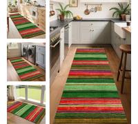 SUCERU Runner Rugs Non-Slip Washable Carpet Runners for Hallway Green Red Brown Black Indoor Entryway Mats 120X250CM Area Carpets Living Room Bedroom Kitchen Floor Mat Doormat
