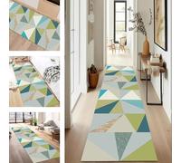 SUCERU Runner Rugs Non-Slip Washable Carpet Runners for Hallway Multicoloured Antifouling Indoor Entryway Mats 90X180CM Polyester Area Carpets Living Room Bedroom Kitchen Floor Mat Doormat