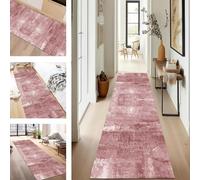 SUCERU Runner Rugs Non-Slip Washable Carpet Runners for Hallway Red Antifouling Indoor Entryway Mats 70X300CM Polyester Area Carpets Living Room Bedroom Kitchen Floor Mat Doormat