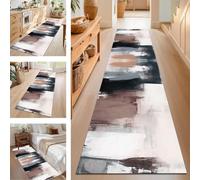 SUCERU Runner Rugs Non-Slip Washable Carpet Runners for Hallway Red Black Grey Indoor Entryway Mats 60X80CM Area Carpets Living Room Bedroom Kitchen Floor Mat Doormat