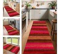 SUCERU Runner Rugs Non-Slip Washable Carpet Runners for Hallway Red Purple Brown Indoor Entryway Mats 120X250CM Area Carpets Living Room Bedroom Kitchen Floor Mat Doormat