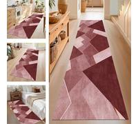 SUCERU Runner Rugs Non-Slip Washable Carpet Runners for Hallway Red Vintage Antifouling Indoor Entryway Mats 40X200CM Polyester Area Carpets Living Room Bedroom Kitchen Floor Mat Doormat