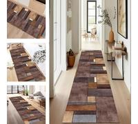 SUCERU Runner Rugs Non-Slip Washable Carpet Runners for Hallway Retro Red Brown Antifouling Indoor Entryway Mats 40X100CM Polyester Area Carpets Living Room Bedroom Kitchen Floor Mat Doormat
