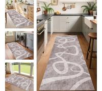 SUCERU Runner Rugs Non-Slip Washable Carpet Runners for Hallway Vintage Brown Indoor Entryway Mats 90X120CM Living Room Bedroom Kitchen Floor Mat Doormat
