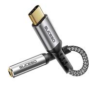 SUCESO USB C to 3.5mm Jack Adapter Type C to 3.5mm Headphone Audio Jack DAC Earphone USBC Aux Adapter Compatible with Samsung S25 Ultra S24 S23 S22 Note 20,Huawei P40/P30/P20,Mate40/30, Pixel 8/9 etc