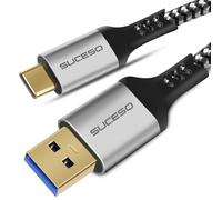 SUCESO USB-C to USB 3.1 Gen2 Cable 6.6FT USB A to USB C Data Cable 10Gbps Data Transfer 60W Fast Charging for Galaxy S24 S23 S22 Tab S9 M4 iPad Pro Huawei LG V20 G5 Pixel 7 HTC PS5 USB C External SSD