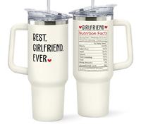 SUCHAGIFT Gifts for Girlfriend - Girlfriend Gifts for Women - Anniversary, Valentines, Birthday Cup for Her - Romantic Love Glass for Couple - 40 Oz Stainless Steel Tumbler with Lid
