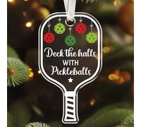 SUCHAGIFT Pickleball Gifts - Pickleball Ornament - Pickle Ball Ornaments for Christmas Tree - Funny Pickle Ball Sports Gifts for Women, Men, Lovers, Players - Acrylic Christmas Ornament 2025