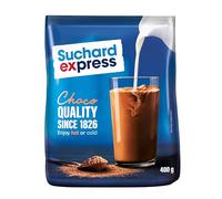 Suchard Express 400 g bag, drink powder for hot chocolate, refill bag, cocoa for cold or warm milk