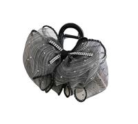 SuChengSS Hair Claw Clips 2 Pieces Bow-knot Grabber Hair Clip For Women To Show Hair Volume-grey