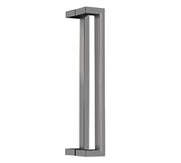 SUCHETA Heavy Duty Modern Square Rectangular Flat Shaped Barn Door Handle Push Pull Stainless Steel,for Commercial Entrance,Office,Shop Front,60/80/120cm Length