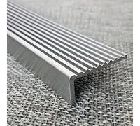 SUCHETA Stainless Steel Stair Nosing,Outdoor Stair Edging for Concrete/Concrete/Tile Steps,Metal Non-Slip Edge Transition Strip for Child