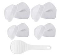 suchkawe 5PCS Triangular Plastic Sushi Ball Maker Mould with Rice Spoon, Onigiri Rice Shape DIY Tools Kitchen Gadgets Stuff Transparent Bento Accessories for Restaurants, Japanese Cuisine, Home