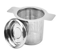 Suchkawe Tea Infuser, 304 Stainless Steel Tea Mesh Strainer, Tea Filter with Lid and Two Handles for Hanging on Teapot, Mug, Cup to Brew Loose Leaf Tea and Coffee
