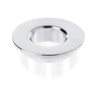 Suchkeit Overflow Drain Cover, Silver/Black/Gold/Metal Color High-Grade Pure Copper Bathroom Sink Overflow Cover,Non-Rust Sink Overflow Caps Suitable for Basin Sink 23-25mm Hole#Bright silver