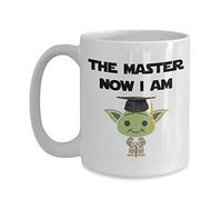 Suchmugs Masters Degree Graduation Gifts for Him, Funny College Graduation Mugs, The Master Now I Am Coffee Mug