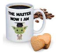 Suchmugs Masters Degree Mug - The Master Now I Am - Funny College Graduation Coffee Cup - 11oz Ceramic Mug for Grad Student
