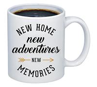 Suchmugs - New Home New Adventures Mug, Housewarming Gift For New Home, First Time House Owner Coffee Mug For Him, Her, Couple, House Decoration Idea For Woman