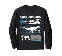 Suchomimus fact Sheet Dinosaur Facts Long Sleeve T-Shirt