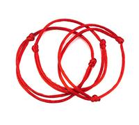 SUCHUANGUANG 10Pieces Simple Red Cord Bracelet Good Luck String Kabbalah Protection Knot Amulet Red Cotton Thread Bracelet Wristband