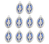 SUCHUANGUANG 10x Blessed Virgin Pendant Catholic Bracelets Necklace Pendant with s for Jewelry Making