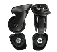 SUCHUANGUANG 2Pcs Trolley Casters Replacement Heavy Duty Roller Wheel for Luggage Box Suitcase 360 Degree Swivel kit SilentWheel ABS