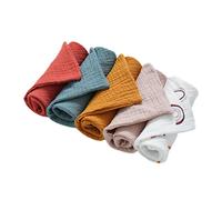 SUCHUANGUANG 5 Pcs Baby Cotton Square Towels Infant Wash Hand Face Wipes Washcloth Facecloth Handkerchief Muslin Cloth Feeding Bib RW