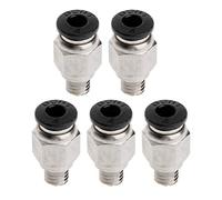 SUCHUANGUANG 5 Pieces PC4-M6 Male Thread Straight Ptic Fitting Quick Push to Connect Fitting 3D Printer Extruder Parts Plastic