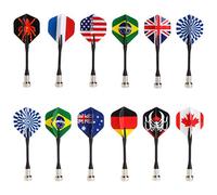 SUCHUANGUANG 6Pieces Bullseye Target Game Child Safety National Flag Magnetic Dart Super Suction Flying Disk