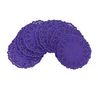 SUCHUANGUANG Colorful Lace Paper Mats Coasters Placemats Wedding Events Party Table Gift Paper Doily Purple