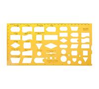 SUCHUANGUANG K Resin Flow Chart Symbol Drafting Template Ruler Stencil Measuring Tool Student