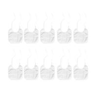 SUCHUANGUANG Pack of 10pcs White Cotton Baby Bibs for Painting DIY Sublimation Blank Burp Cloths Infant Shower Gift for Boys Girls Cotton
