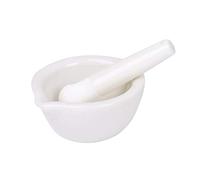 SUCHUANGUANG Porcelain Mortar and Pestle Spice Herb Grinder Mixing Grinding Bowl Crusher Set Mortar Bowl