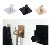 SUCHUANGUANG Self Adhesive Wall Door Hook for Key Rack Kitchen Towel Hanger Alum Black