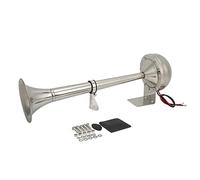 SUCIE 12V Single Trumpet Air Horn, 328DB Super Loud Single Trumpet Air Horn Stainless Steel for Vehicles Trucks Boat Motorcycle Car Train Horns