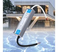 SUCIKORIO 24V 60W LED Transformer IP67, Ultra Slim 240V AC to 24V DC 2.5A Driver, Quiet Low-Volt Converter Power Supply for LED Strip, Indoor & Outdoor