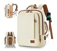 SUCIKORIO 40x30x15cm British Airways Expandable 10cm to 40x30x25cm Eurowings Travel Backpack Underseat Cabin Bag Carry On Hand Luggage with Wet Bag Waterproof Oxford 15.6inch Travel Rucksack with USB