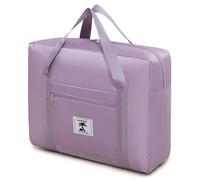 SUCIKORIO 40x30x15cm British Airways Jet2 Cabin Bags Underseat, 18L Waterproof Travel Duffle Bag Foldable Hand Luggage Bags Overnight Hospital Weekend Carry On Airport Bag for Planes, Purple