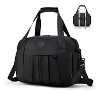 SUCIKORIO 40x30x15cm British Airways Jet2 Cabin Bags Underseat with Wet Pocket, 18L Waterproof Travel Duffle Bag Hand Luggage Bag Overnight Hospital Weekend Bags Carry On Airport for Planes, Black