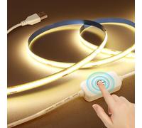 SUCIKORIO COB LED Strip Light USB Dimmable 3m Warm White 3000K LED Strip Lights for Bedroom Adhesive TV LEDs Lights Backlight Flexible Cuttable 8mm with Dimming Controller