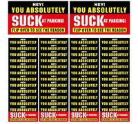 Suck At Parking Cards - Parking Offense Tickets - Stuffing Card Parking Cards, 50X Bad Multi-Reason, Business Cards For Parking Cards