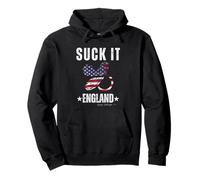Suck It England Funny 4th of July George Washington 1776 Pullover Hoodie