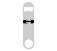 Suck It Up Buttercup Gym Workout [CMFUN] bar Blade with Printed Steel Bottle Opener - White Double Sided Print