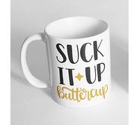 Suck It Up Buttercup Novelty Mug Cup Funny Gift Tea Coffee Present