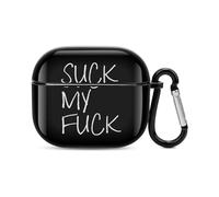 Suck My Fuk Compatible with Airpods 3 Case PC Scratch-Resistant Drop-Proof Protective Cover with Keychain